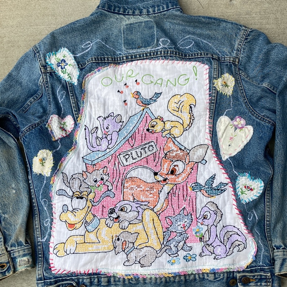 Vintage Upcycled Levi’s Jacket Disney Theme